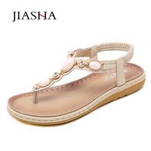 Elegant jewlry decoration shoes women sandals fashion high quality PU elastic strap summer sandals woman shoes plus size 2024 - buy cheap