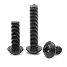 Tornillos hexagonales de cabeza de botón negra, tornillo hexagonal de acero al carbono, nivel 10,9, para muebles, 10-50 unids/lote 2024 - compra barato