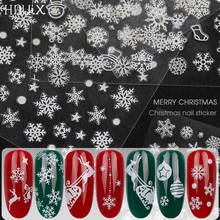 1 шт. наклейки на рождественские ногти, наклейки на снежинки, конверты, рождественские украшения с изображением снеговика на зиму, инструменты для маникюра 2024 - купить недорого