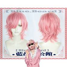 Ayato Yuri Yarichin Bitch Bu Club Pink Curly Wig Cosplay Halloween Role Play+ Free Wig Cap 2024 - buy cheap
