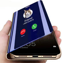 Умный зеркальный флип-чехол для телефона Huawei P40 P30 P20 Mate 20 Pro Lite Y5 Y6 Y7 Y9 Prime 2019 P Smart Plus 2019 Z 2018 Honor 20 2024 - купить недорого