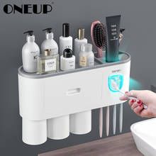 ONEUP Multifunction Toothpaste Squeezer With Cups Home Bathroom Accessories Magnetic Toothbrush Holder For Bathroom Organizer 2024 - купить недорого