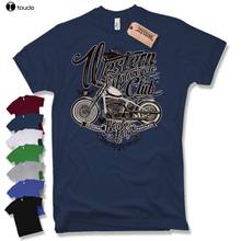 Camiseta de motocicleta Oldschool, ropa a la moda con cuello redondo, informal, para motorista, Chopper, Bobber, Skull, regalo para Club, 2019 2024 - compra barato