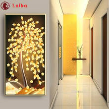 DIY Diamond Painting Abstract art, golden tree Rhinestone Diamond Mosaic Full Drill Square Embroidery Cross Stitch Handmade 2024 - buy cheap