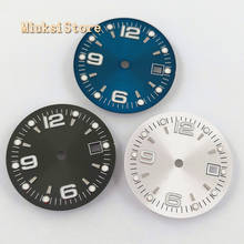 1PCS 31.5mm sterile blue black silver watch Dial Fit ETA 2836/2824 DG2813/3804 Miyota 8215 821A 8205 automatic movement P934-N 2024 - buy cheap