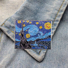DZ642 Van Gogh Art Hard Enamel Pins Women Men Badge Backpack Collar Lapel Collection Jewelry Gifts 2024 - buy cheap