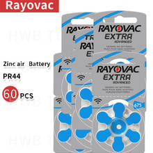 Rayovac-batería para audífono, Pila de botón de aire de Zinc, 675, 1,4 V, A675, E675, PR44, DA675, PR675H, AC-675E, AC675, B675PA, 60 unids/lote 2024 - compra barato