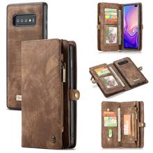 Retro Leather Case For Samsung Galaxy Note 10 Plus S7 Edge S8 S9 S10 S10E A50 A70 A40 Detachable Magnetic Wallet Phone Pouch Bag 2024 - buy cheap
