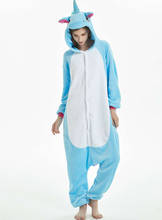  Adult Unicorn Pajamas Anime Animal Women Men Pajama Set Flannel Cosplay Onesies Stitch Bear Kawaii Pijama Homewear Suit 2024 - buy cheap