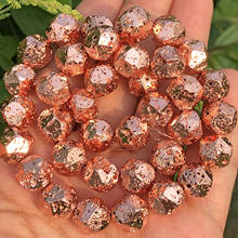 Natural Volcanic Rock Faceted Rose Gold Lava Hematite Stone Beads Loose Spacer Beads For Jewelry Making Diy Bracelet 15"Inches 2024 - buy cheap
