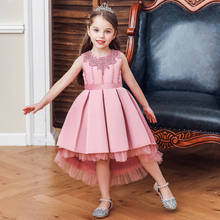 Baby girl princess fluffy party dress trailing flower girl dress fancy party dress children's clothing dress for girl 2-12 years 2024 - buy cheap