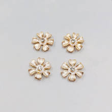 20 PCS 13mm Metal Alloy KC Gold Flowers Connectors Thin Coating Paint Charm DIY Findings For Jewelry Making 2024 - buy cheap