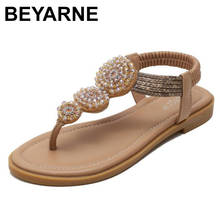 BEYARNE Summer New Women Shoes Fashion Casual Outdoor Beach Slippers Comfortable Flat Bottomed Toe Women Sandals Plus Size 2024 - buy cheap