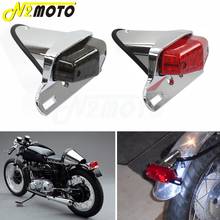 E-MARK Lucas Motorcycle LED Tail Stop Light Bracket Holder For Harley Cafe Racer Scrambler Taillight Brake License Plate Lamp 2024 - buy cheap