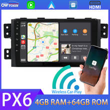 Radio con GPS para coche, reproductor Multimedia con Android 10, 4 GB + 64 GB, DSP, estéreo, BT 2008, para Kia Borrego Mohave 2016-5,0, PX6 2024 - compra barato
