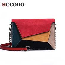 HOCODO Leather Patchwork Women Messenger Bag Retro Matte Crossbody Bags For Women Chain Strap Shoulder Bag Flap Criss-Cross Bag 2024 - buy cheap