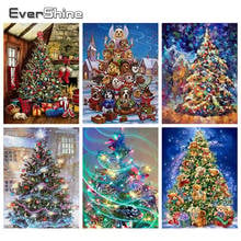 Evershine-pintura diamante árbol de Navidad, punto de cruz, bordado de dibujos animados, decoración navideña de invierno 2024 - compra barato