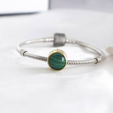 Authentic S925 Silver Green Enamel Beautifully Different Murano Bead Charm fit Lady Bracelet Bangle DIY Jewelry 2024 - buy cheap