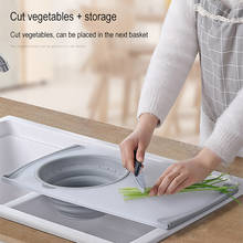 3 in 1 Detachable Folding Sinks Drain Basket Multi-functional Chopping Board Meat Vegetable Cutting Board Kitchen Sink Plates 2024 - buy cheap