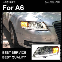 Akd estilo do carro para faróis a6 2005-2011 a6l c5 c6 led farol led drl hid opção bi xenon cabeça lâmpada acessórios do automóvel 2024 - compre barato