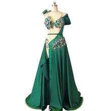 Women Customized Belly Dance Costume Set Big Swing Split Skirt Dancer Competition Suit Oriental Dance Stage Performance Outfit 2024 - buy cheap