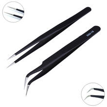 Anti-static Precision Tweezers Set Pinzas Pincet Stainless Steel ESD Tweezer Electronics Repair Tools 2024 - купить недорого