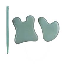 Natural Jade Gua sha Stone Board Massage Rose Quartz Guasha Plate Jade Face Massager Scrapers Tools For Face Neck Back Body 2024 - buy cheap