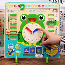 Montessori Toys Baby Weather Season Calendar Clock Time Cognition Preschool Kids Educational Teaching Aids Toys For Children 2024 - buy cheap