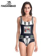 NADANBAO-traje de baño sin mangas con estampado 3D para mujer, bañador Sexy de una pieza, 2021 2024 - compra barato