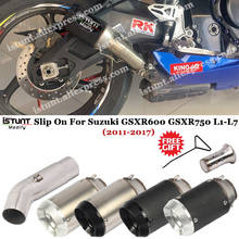 Slip on Motorcycle Exhaust Modify Carbon DB Killer Muffler Escape Middle Connection Link Pipe For GSXR600 GSXR750 L1-L7 GSX R750 2024 - buy cheap