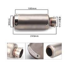 Laser Inlet 51mm 61mm Universal Motorcycle Project Exhaust Pipe Stainless Steel CBR600RR CBR300 ZX6R Muffler With DB Killer 2024 - buy cheap