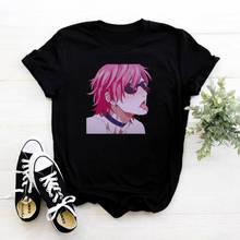 Camiseta feminina com estampa de anime yariqueixo club, camiseta feminina com estampa kawaii harajuku, yariqueixo b club gráfico 2024 - compre barato