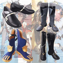 Sapatos de cosplay genshin impacto zhongli tartagxinlia, calçados de cosplay, novo jogo, 2021 2024 - compre barato