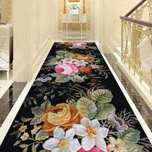 3D Big Flower Stair Carpet Living Room Decorative Corridor Carpet Hotel Aisle Rug Entrance/Hallway Doormat Customize Bedroom Rug 2024 - buy cheap