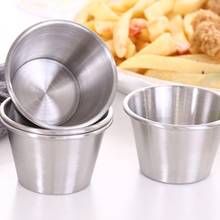 Multifunction French fries Stainless Steel Condiment Sauce Cups Tomato Sauce Container Dipping Bowl for Restaurant Home Party 2024 - buy cheap