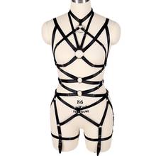 Fetish Full Body Harness Belt Sexy Lingerie Set Club Festival Rave Body Cage Goth Hollow Out Bra Strappy Adjust Bondage Harness 2024 - buy cheap