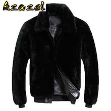 New Sheepskin wool-one Outerwear men's Genuine leather Coat Men winter thick warm jacket detachable fur collar Baseball jacket 2024 - buy cheap