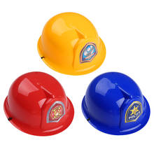 Crianças do miúdo fingir festa chapéu de plástico construção capacete de segurança cosplay bombeiro polícia engenheiro boné vestir-se chapéu para o dia das bruxas 2024 - compre barato