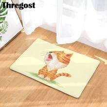 Lovely Cat Printed Home Welcome Rug Shoes Off Doormat Modern Kitchen Mat Microfiber Door Mats Machine Washable Rugs 2024 - buy cheap