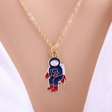NK165 Creative Cartoon Enamel Rocket Astronaut Pendant Necklace Women Men Jewelry Cosmonaut Spaceman Clavicle Chain Necklace 2024 - buy cheap