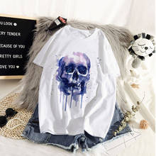 Woman Creative skeleton summer fashion T-fashion women Fashion Soft Casual White T shirts Tops funny printed T-shirt 2024 - buy cheap