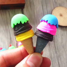 4pcs/lot Cute Ice Cream Cone Shape Rubber Eraser Student Learning Stationery for Child Gift suplies 2024 - buy cheap