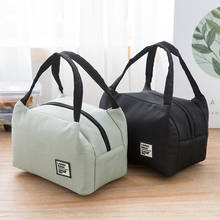 Hot sell For Women Kids Men Insulated Canvas Box Tote Bag Thermal Cooler Food Lunch Bags Waterproof Handle Carrying Lunch Cases 2024 - buy cheap