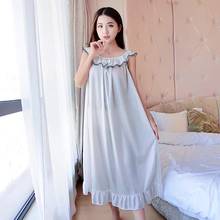 Large Size 5XL Fashion Soft Elegant Sexy Women's Satin Silk Sleepwear Wedding Nightdress Lingerie Bride Party Summer Sleepwear 2024 - buy cheap