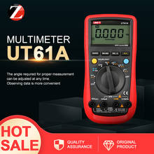Цифровой мультиметр, зажим, измерение температуры UNI-T UT61A, Автоматический диапазон для измерения напряжения, тока, сопротивления, емкости 2024 - купить недорого
