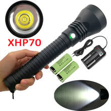 Linterna de submarinismo XHP70 de 5000LM, luz blanca impermeable, luz flash subacuática, linterna de buceo 2024 - compra barato
