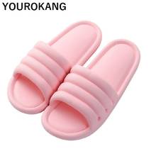 Women Home Slippers Indoor Couple Shoes Unisex Summer Bathroom Slippers Concise Female Floor Footwear Soft Non-slip Sandals 2024 - buy cheap
