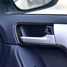 For Toyota Land Cruiser Prado FJ 150 2010-2018 Carbon Fiber Inner door handle Decoration panel Cover car sticker 2024 - купить недорого