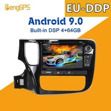 Android 9.0 4 + 64gb dsp carro dvd player rádio multimídia para mitsubishi outlander 2014 + unidade de cabeça navegação gps áudio 2024 - compre barato