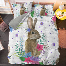 Happy Easter Rabbit Egg Duvet Cover Sets King Queen Single Size Bedding Set Comforter Covers With Pillowcase 2/3PCS Bedclothes 2024 - buy cheap